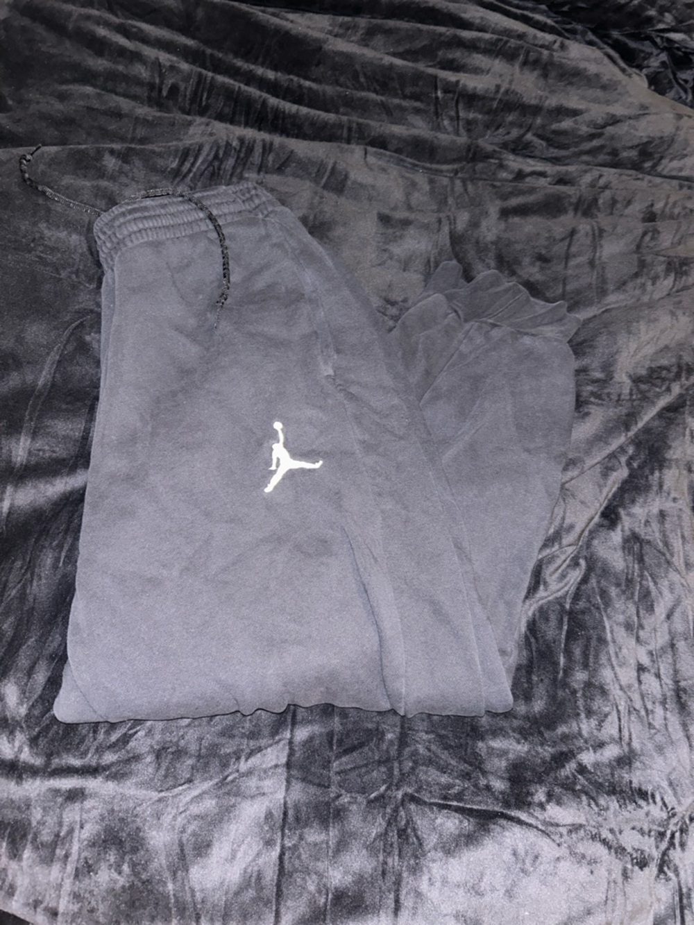 Jordan Black Sweatpants with White Jumpman Logo